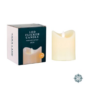 Tara Lane Candle LED Flicker 10cm Ivory