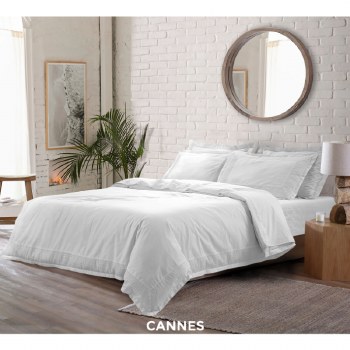 Atlantic Linen Cannes Seersucker Double Duvet 200 Thread Count 100% Cotton