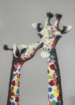 Grange Living Canvas Two Giraffe 70cm* 100cm