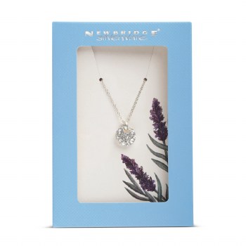 Newbridge Silverware Card Pendant Crystal Wishes