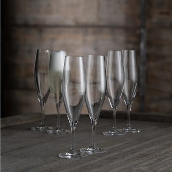 Galway Crystal Cheers Flutes Set of 6