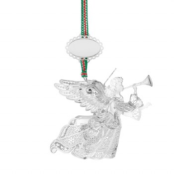 Newbridge Silverware Christmas Angel with Trumpet Tree Decoration