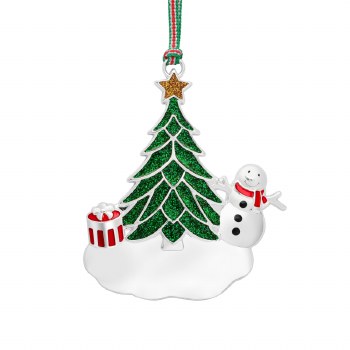 Newbridge Silverware Christmas Tree with Snowman Decoration