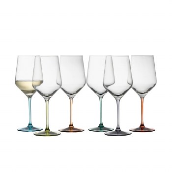 Galway Crystal Chroma Wine Party Pack Set of 6