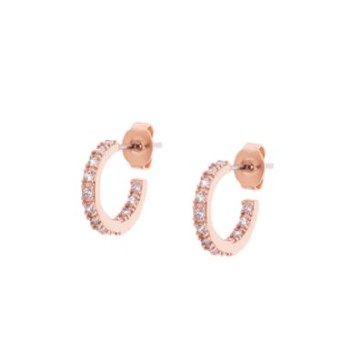 Tipperary Crystal Circle Pave Small Hoop Earrings