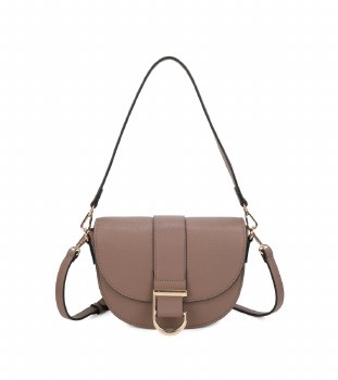 Gionni Handbag Claire Medium Saddle Bag Taupe
