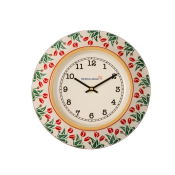 Nicholas Mosse Clock Red Blooms