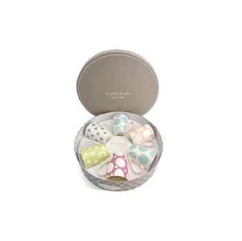 Tipperary Crystal Coloured Spots Set of 6 Mugs