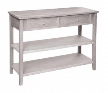 Console Table Two Drawers &amp; Two Shelves Natural
