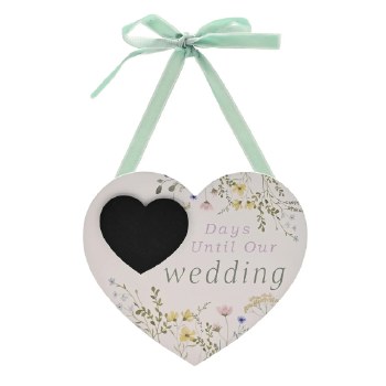 Love Story Countdown Heart Plaque