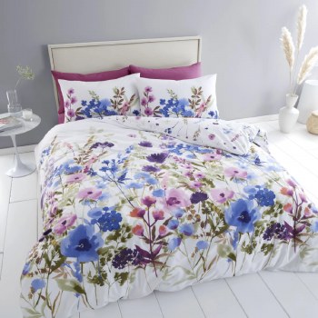 Countryside Floral Pink/Blue King Size Duvet