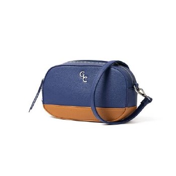 Galway Crystal Cross Body Bag - Navy &amp; Brown