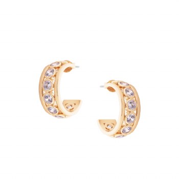 Tipperary Crystal Crystal Hoop Earrings Gold