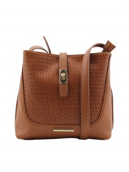 HAMPTON HANDBAG DAHLIA BUCKET BAG TAN