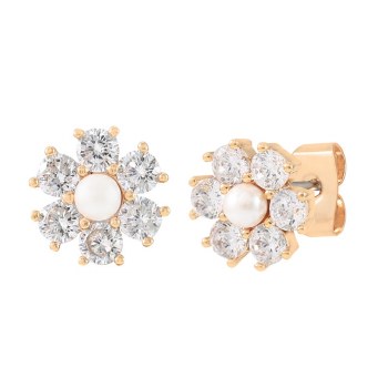 Tipperary Crystal Daisy - Cz 1cm Stud Earrings G