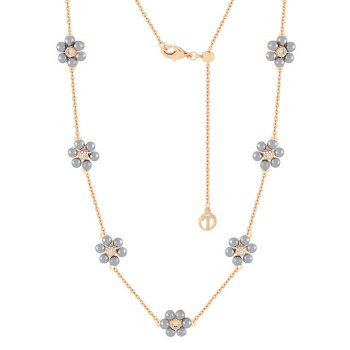 Tipperary Crystal Daisy - Grey Pearl Necklace GD