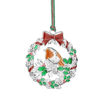 Newbridge Silverware Decoration Robin with Holly