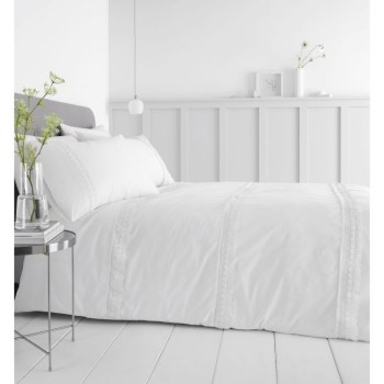 Delicate Lace Double Bed Duvet Set