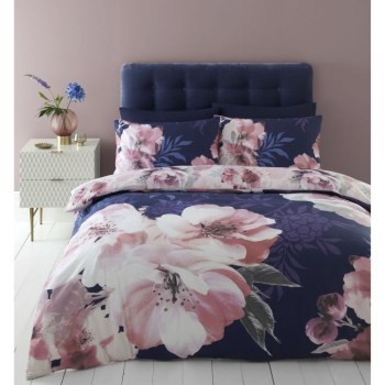 Dramatic Floral Navy Single Duvet Set