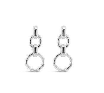 Absolute Jewellery Earring Silver Chain Drop E2314SL