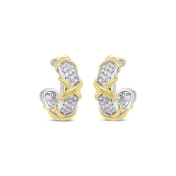 Absolute Jewellery EARRINGS 2 TONED E2444GL