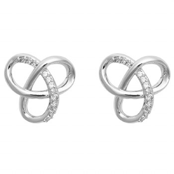 Indulgence Earrings CZ Crystal Knot