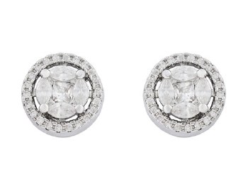 Indulgence Earrings CZ Crystal Round