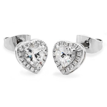 Tipperary Crystal Earrings Diamonte Heart Drop