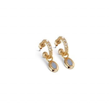 Newbridge Silverware Earrings Drop With Blue Stones