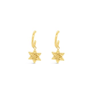 Absolute Jewellery Earrings Gold Drop Flower E2284GL