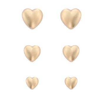 Indulgence Earrings Gold Hearts