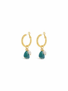 Absolute Jewellery Earrings Gold Turquoise E2351TQ