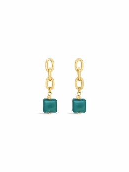 Absolute Jewellery Earrings Gold Turquoise E2353TQ