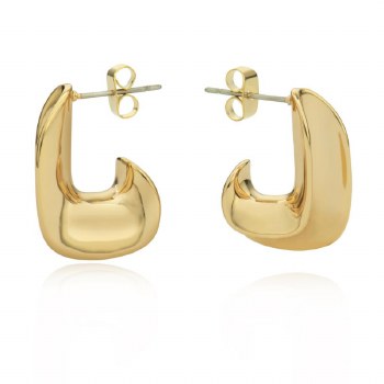 Tipperary Crystal Earrings Hoop Gold L