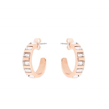 Earrings Hoop Rose Gold Art Deco