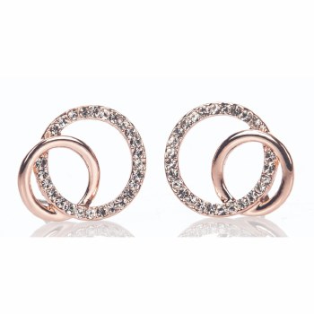 Newgrange Living - Jewellery Earrings Rose Gold Diamante Loop