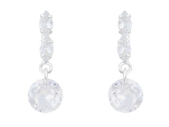 Indulgence Earrings Rhodium Drop Dangle