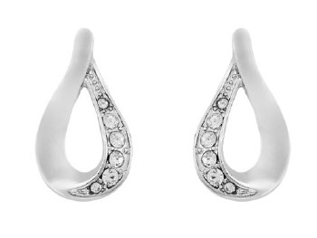 Indulgence Earrings Rhodium Teardrop Crystal