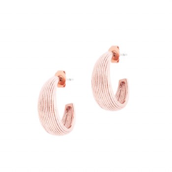 Tipperary Crystal Earrings Shell Hoop Rose Gold