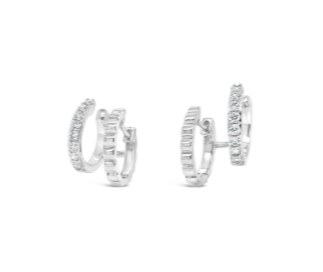 Absolute Jewellery Earrings Silver Square Hoop E2267SL