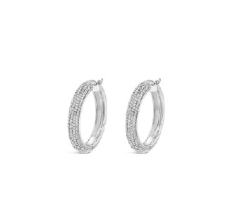 Absolute Jewellery Earrings Silver Large Hoop E2304SL