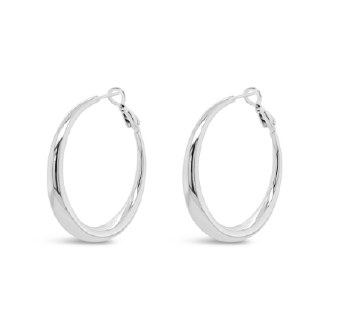 Absolute Jewellery Earrings Silver Hoop E2318SL