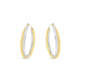 Absolute Jewellery Earrings Two Toned E2270MX