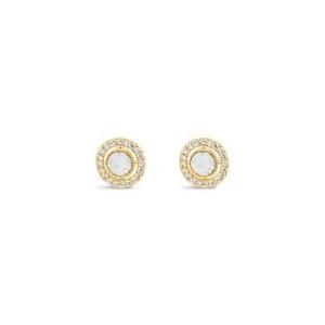 Absolute Jewellery Earrings White Opal Rose Gold E2155WOGL