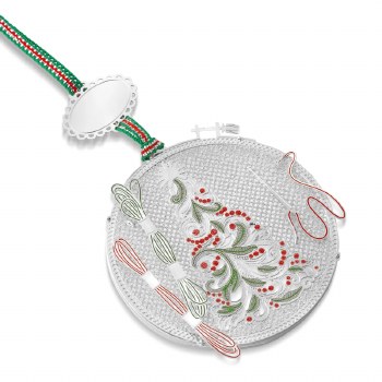 Newbridge Silverware Embroidery Hoop Christmas Tree Decoration