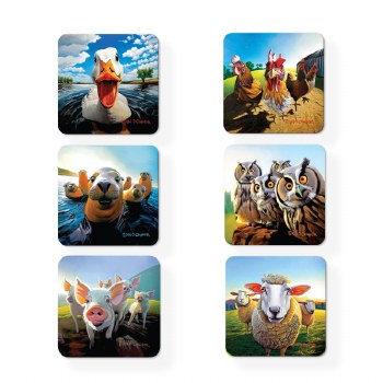 Beyond The Herd By Eoin O'Connor Coasters Set of 6