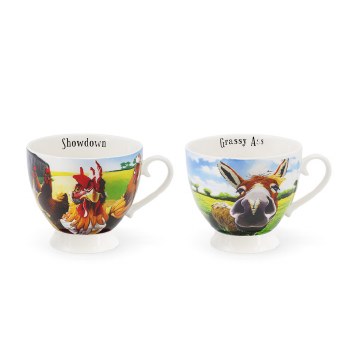 Beyond The Herd By Eoin O'Connor Cappuccino Set of 2