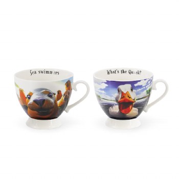 Beyond The Herd By Eoin O'Connor Cappuccino Set of 2