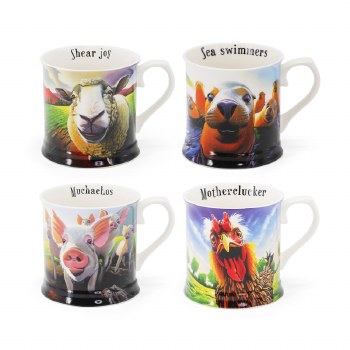 Beyond The Herd By Eoin O'Connor Tankards Set of 4