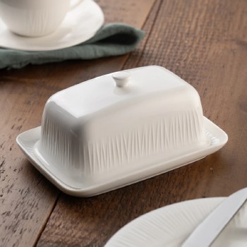 Belleek Erne Butter Dish